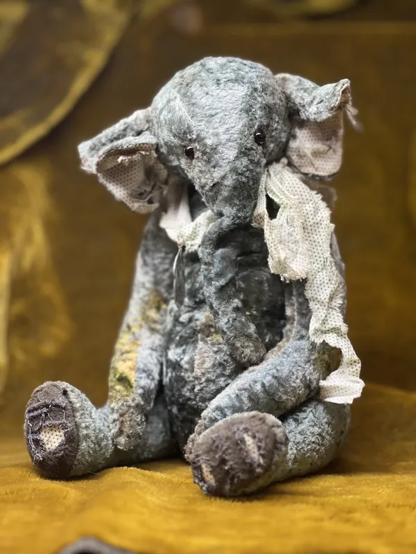 Collectible handmade teddy Elephants by julia perchits