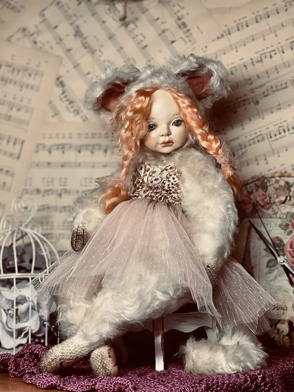 Collectible handmade teddy  dolls by julia perchits