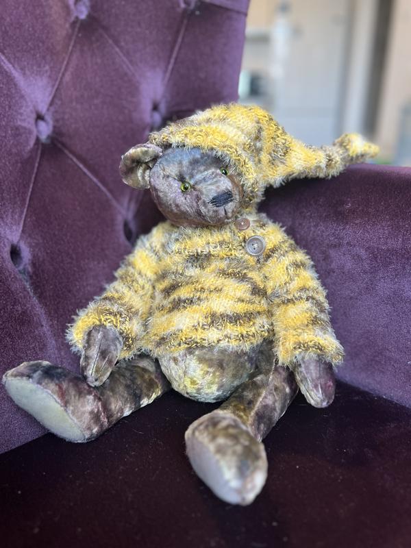 Collectible handmade teddy Bears Purple by julia perchits