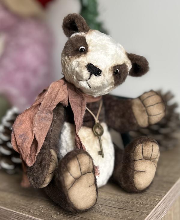 Collectible handmade teddy Pandas Henry by julia perchits