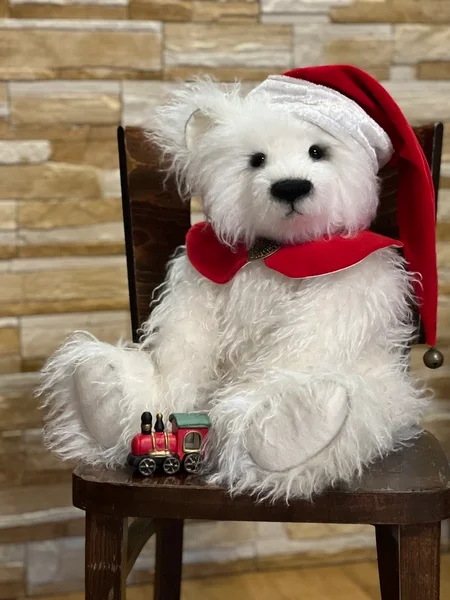 German mohair Santa bear by julia perchits