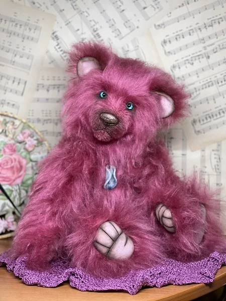 Serious pink bear